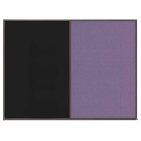 United Visual Products Double Door Radius Corkboard, 42"X32", W, UV80025-WHITE-KEYLIME UV80025-WHITE-KEYLIME